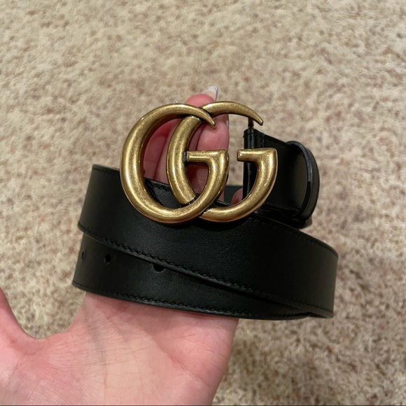 Gucci Leather belt with Double G buckle main image 4